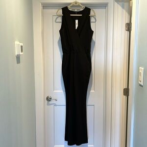 Drew faux wrap sleeveless black jumpsuit Size L